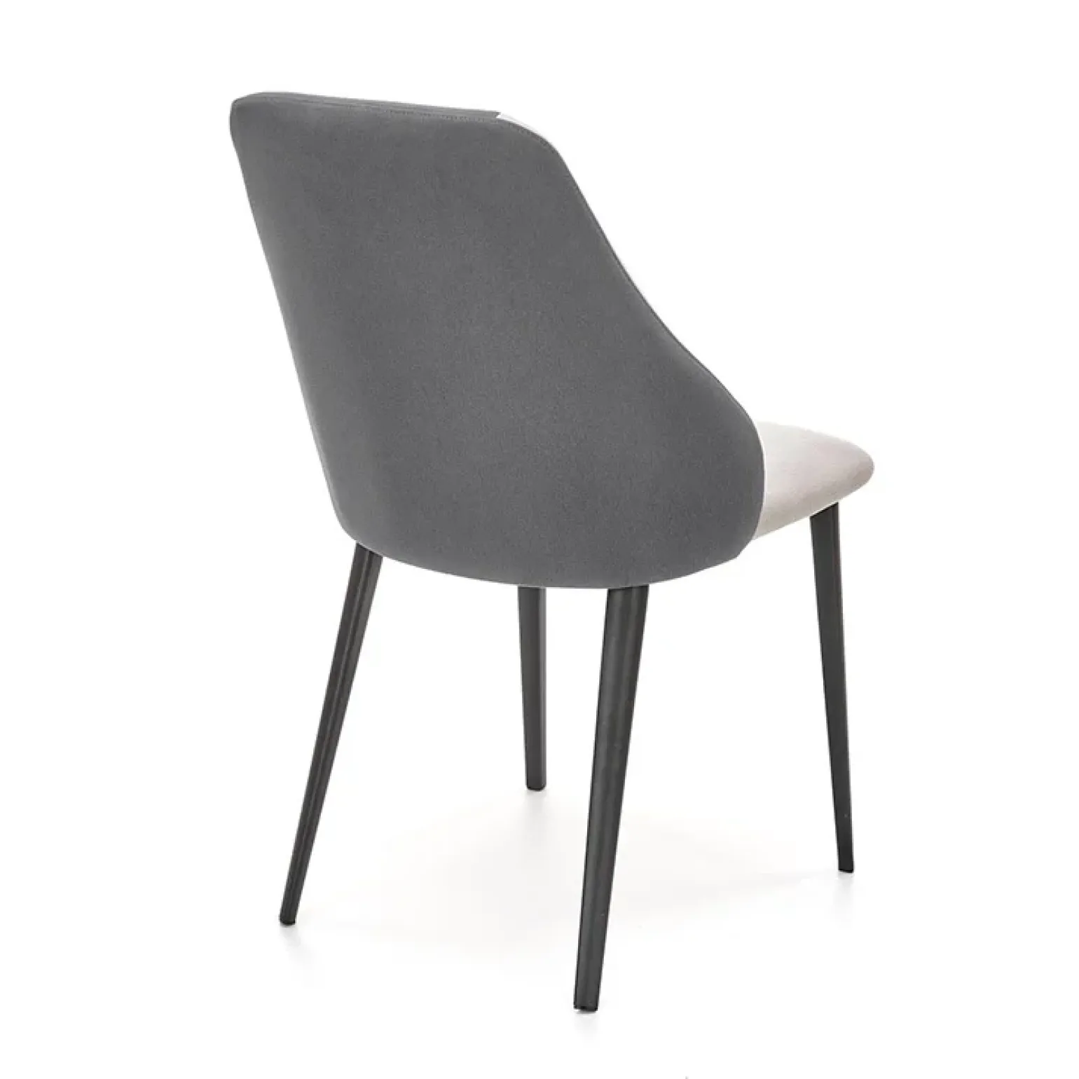 Set 4 sedie moderne da sala in tessuto grigio chiaro e scuro Daichi