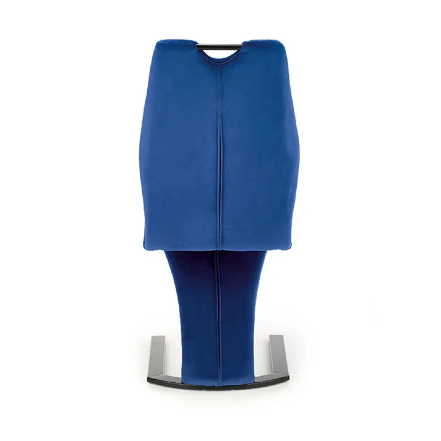 Set 2 sedie moderne imbottite in velluto blu acciaio nero Juliet