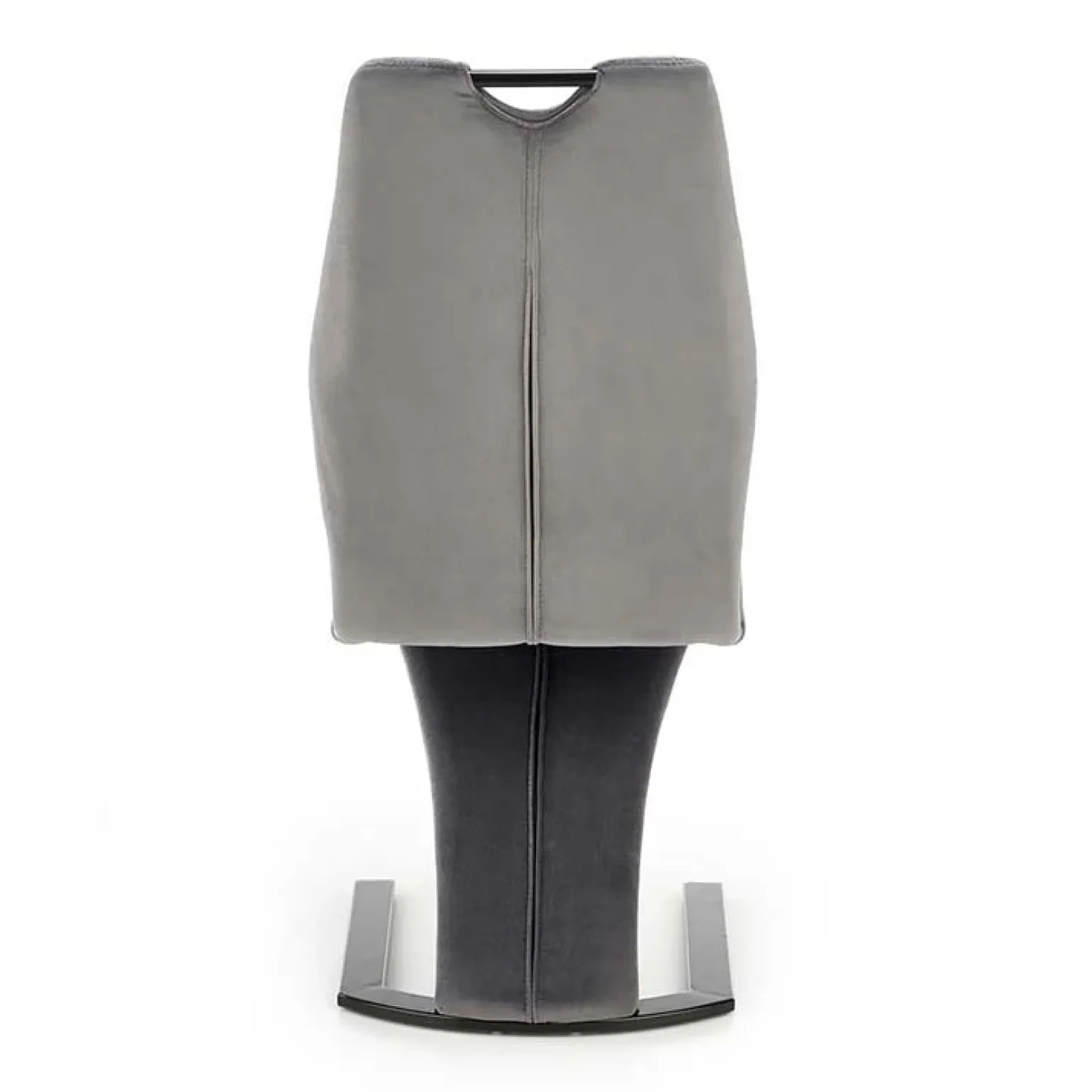 Set 2 sedie moderne imbottite in velluto grigio acciaio nero Juliet