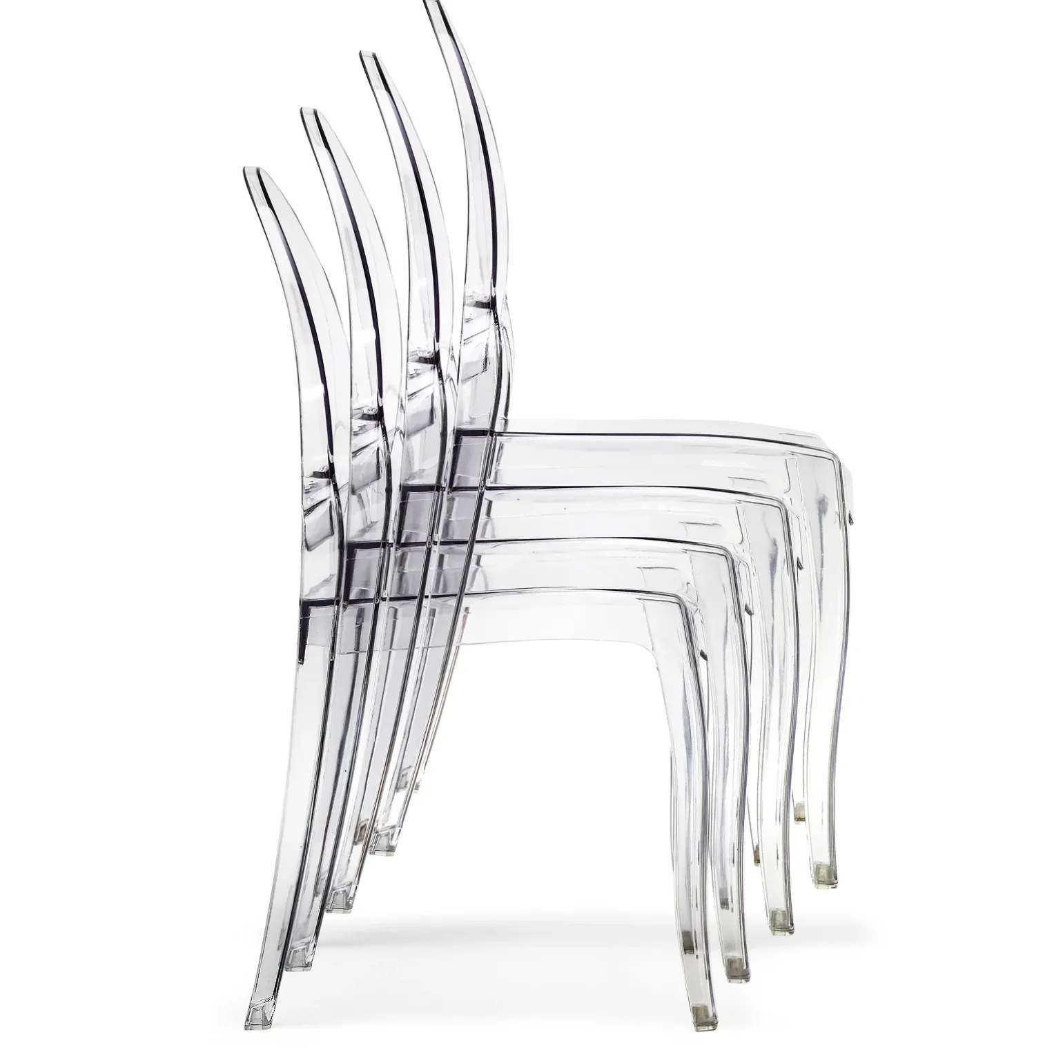 Set 6 sedie policarbonato trasparente impilabili Elisabeth Gihome®