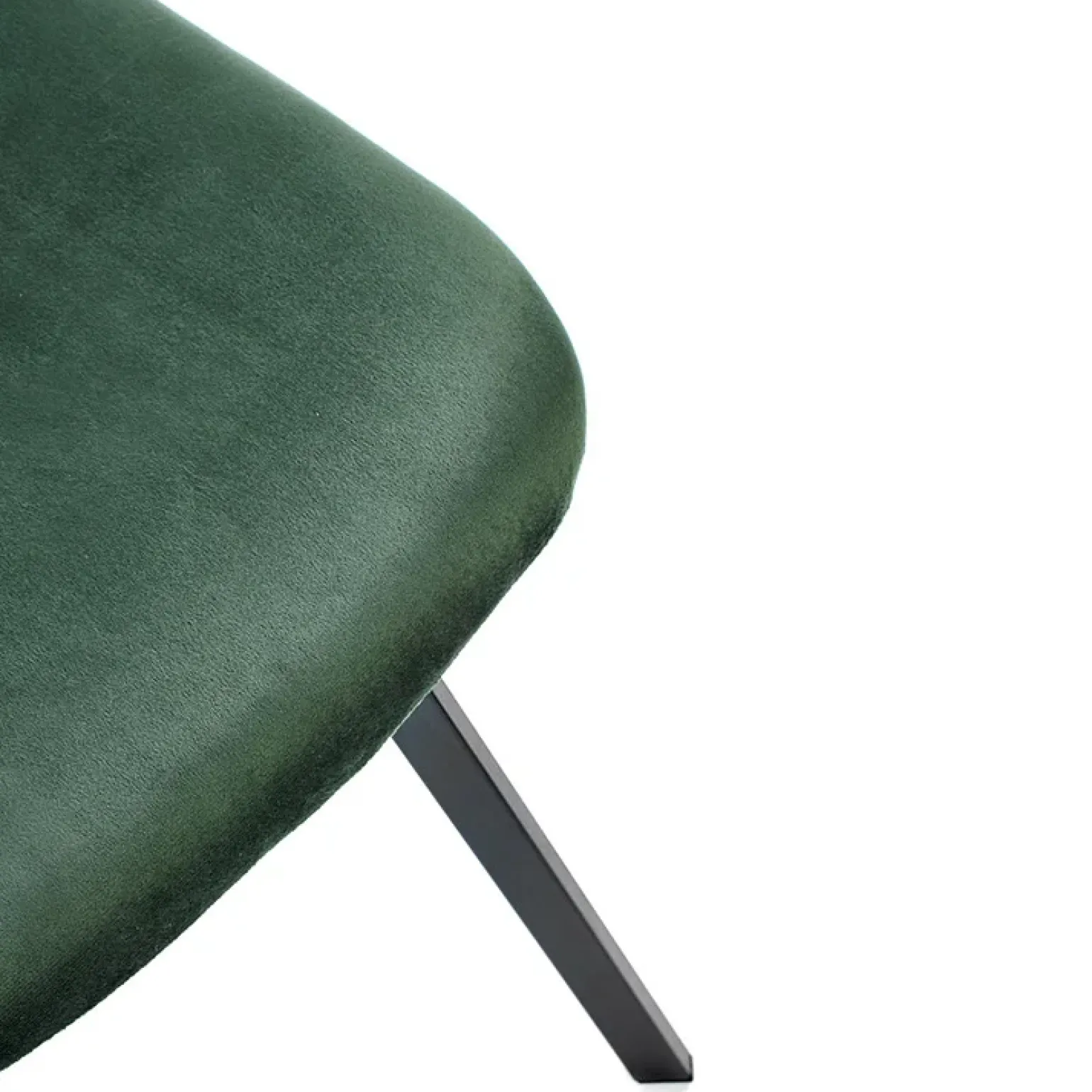 Set 4 sedie soggiorno moderne in velluto verde scuro nero Icaro