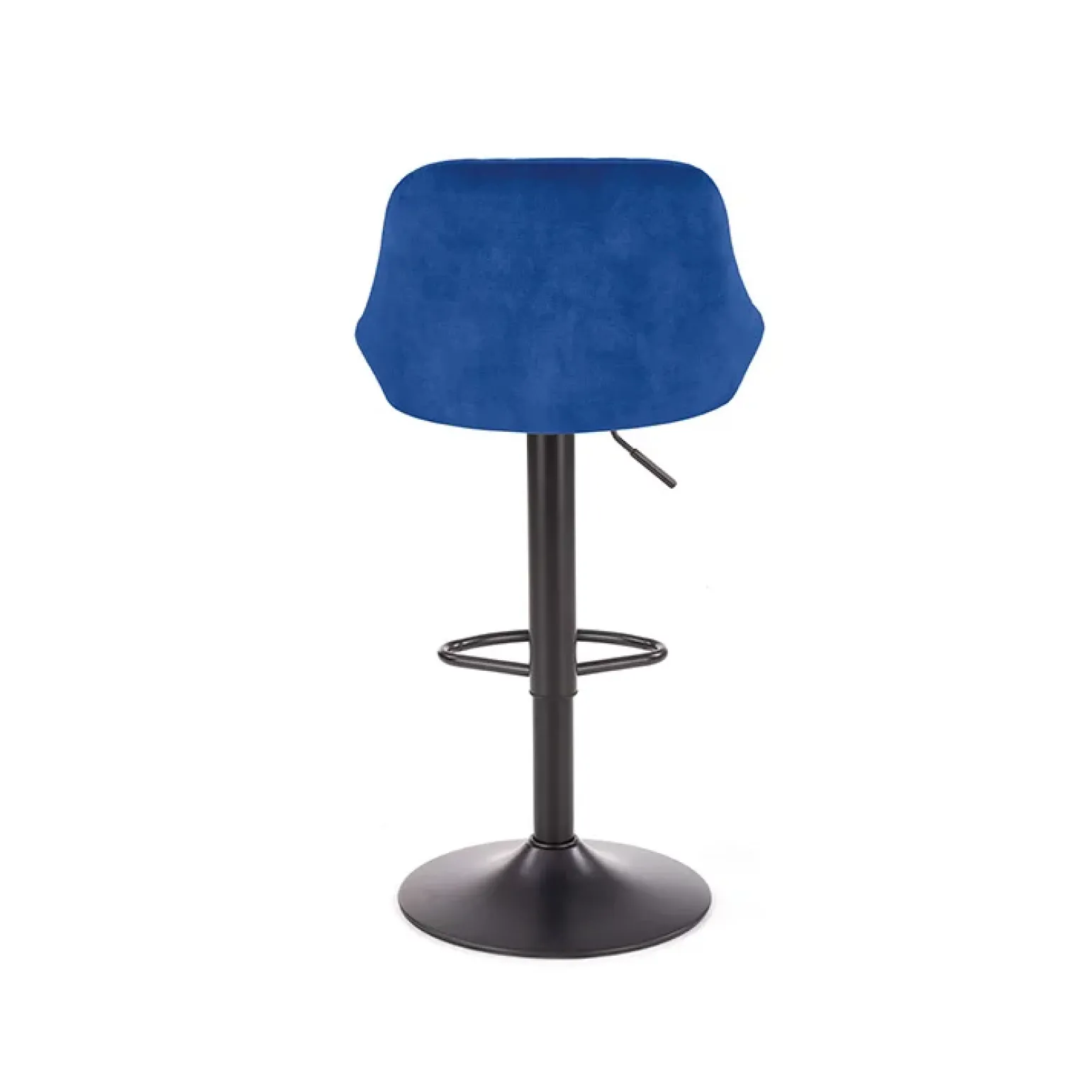 Set 2 sgabelli alti da bar regolabili in tessuto blu Orla