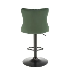 Set 2 sgabelli alti regolabili in velluto verde scuro Himeko