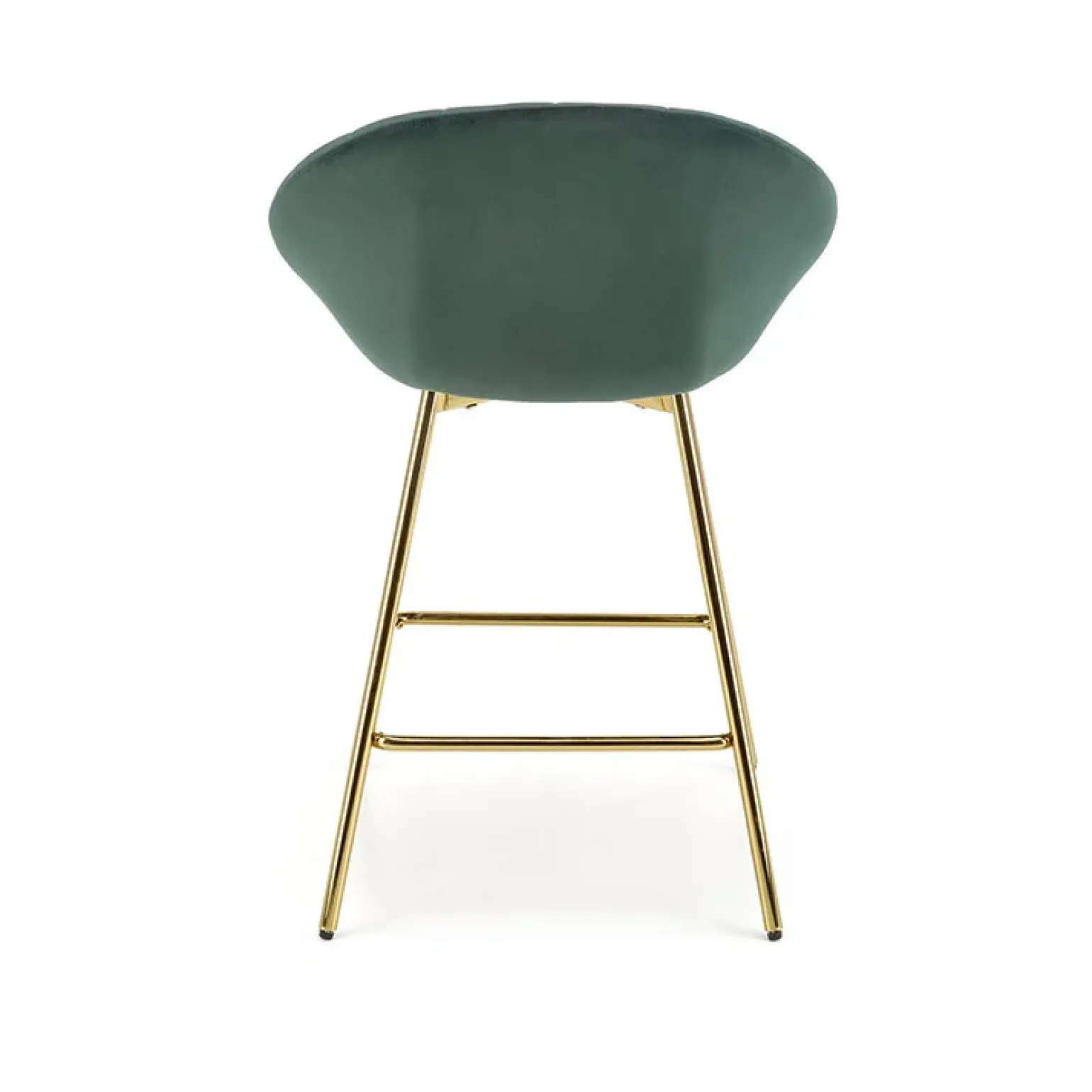 Set 2 sgabelli moderni in velluto verde scuro oro Darko