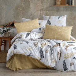 Set copripiumino matrimoniale e federe 220x240cm beige Ingrid