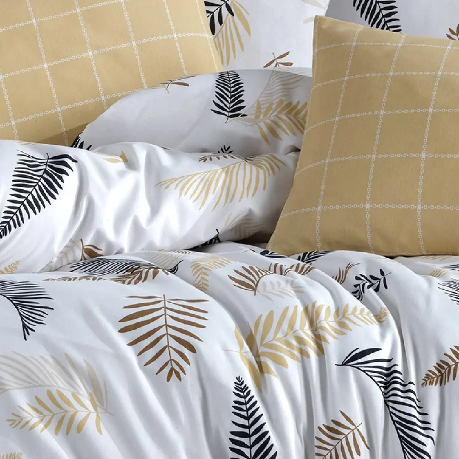 Set copripiumino singolo e federa 140x200cm beige Ingrid