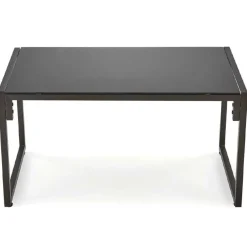 Set da giardino divano, poltrona, tavolino in vetro nero marrone Surat