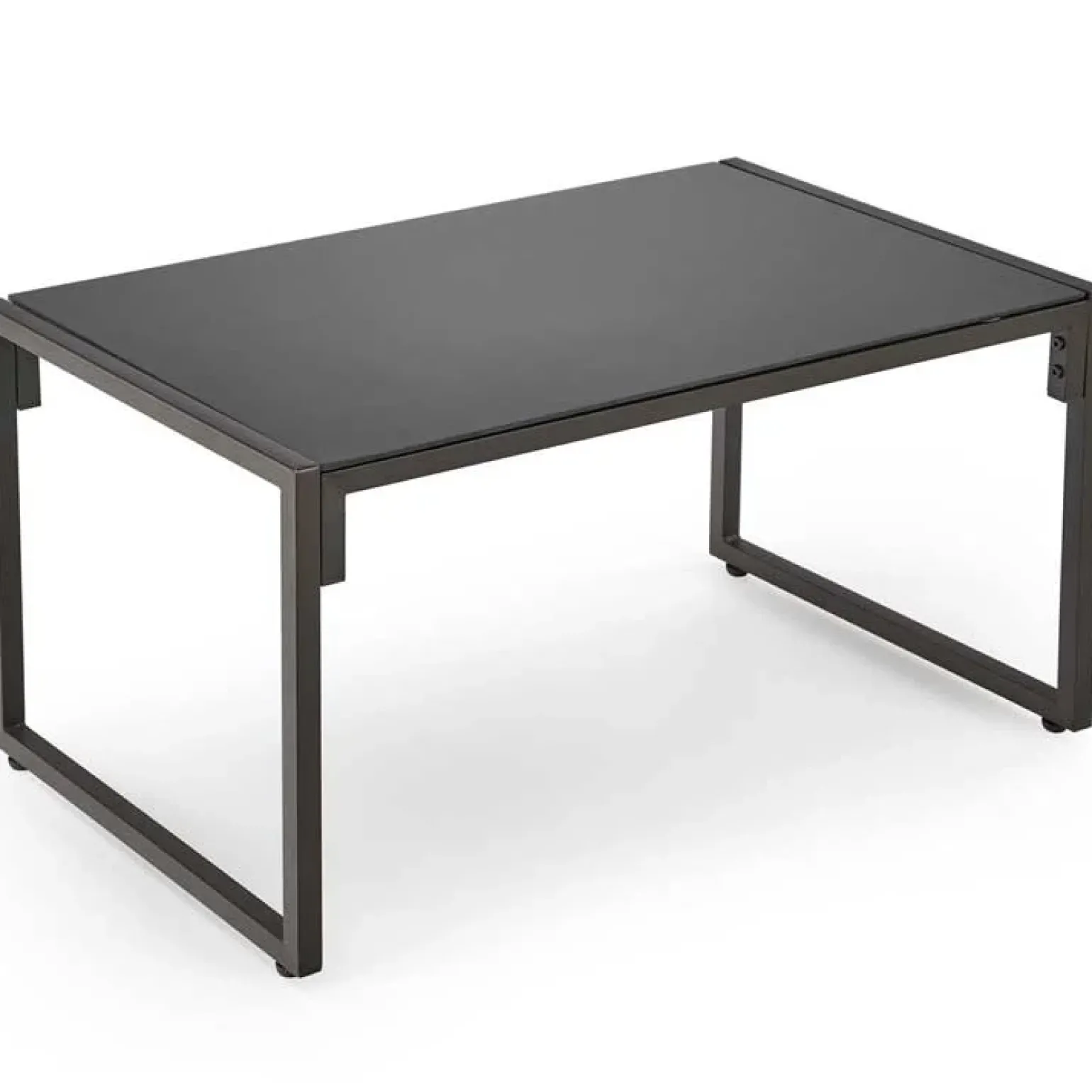 Set da giardino divano, poltrona, tavolino in vetro nero marrone Surat