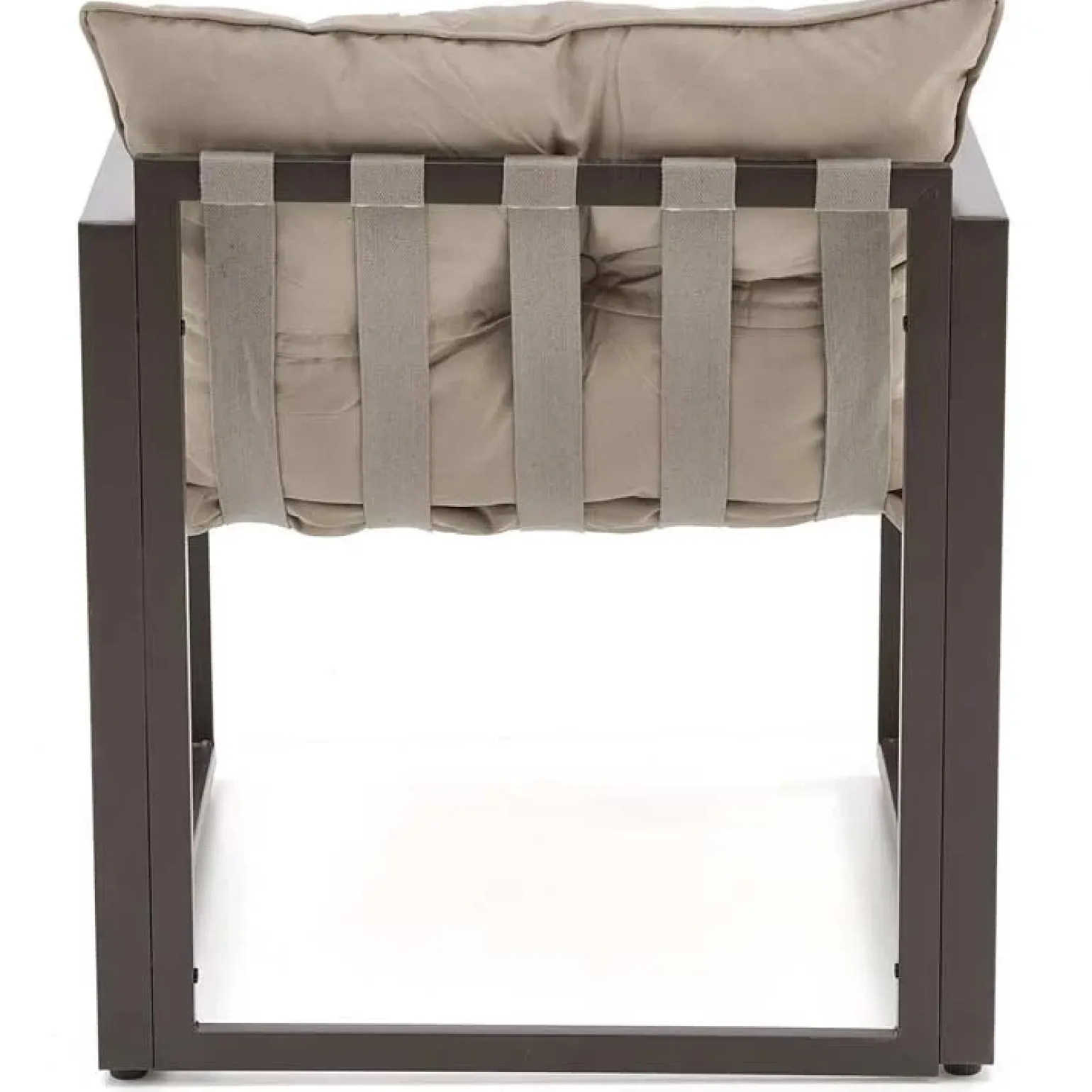 Set da giardino divano, poltrona, tavolino in vetro nero marrone Surat