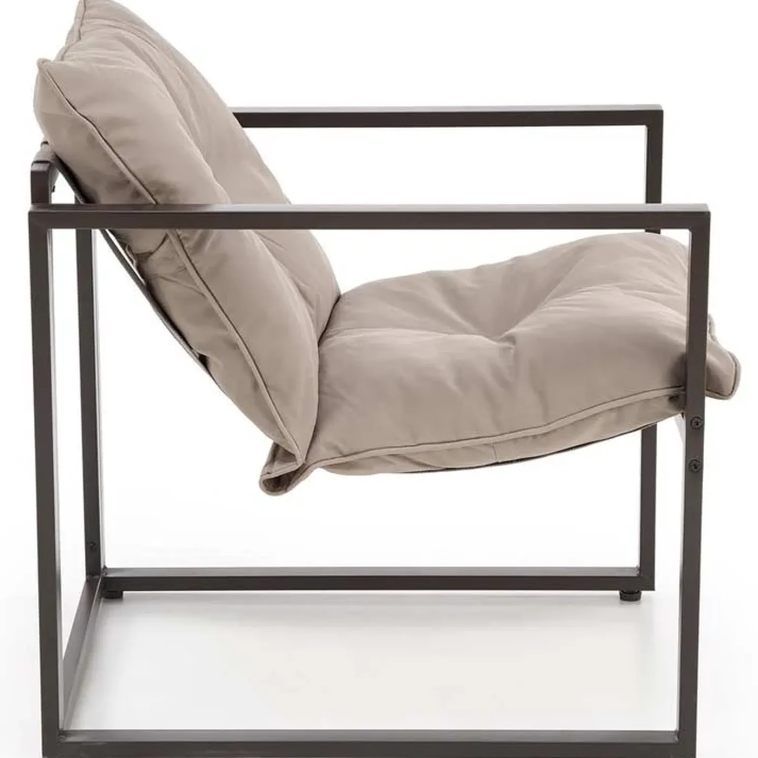 Set da giardino divano, poltrona, tavolino in vetro nero marrone Surat