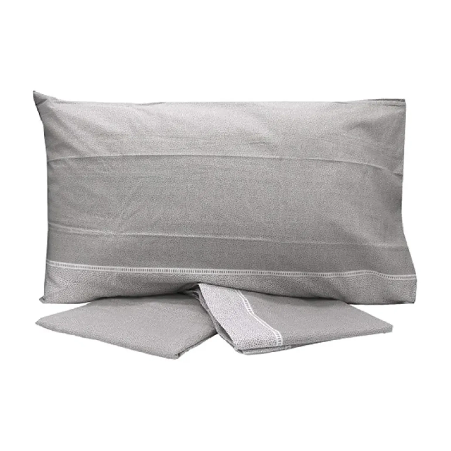 Set lenzuola letto alla francese in cotone grigio Freedom