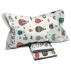 Set lenzuola letto singolo per bambini in cotone con mongolfiere colorate Amaretto