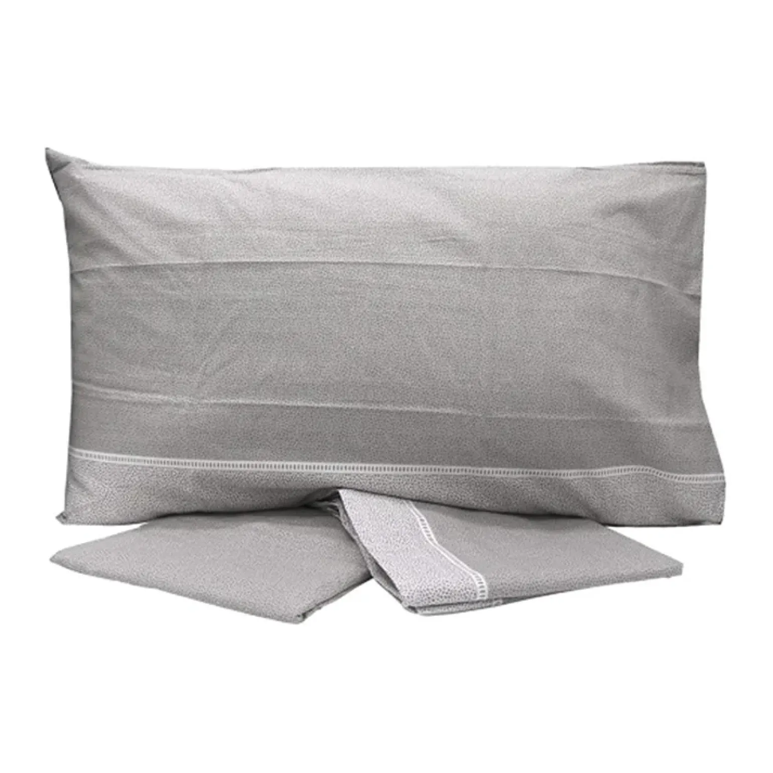 Set lenzuola letto una piazza e mezza in cotone grigio Freedom