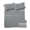 Set lenzuola matrimoniali in cotone grigio Freedom