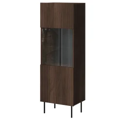 Set mobili soggiorno completo noce cannettato Gabiot