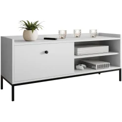 Set mobili soggiorno completo design moderno bianco Pollon 2