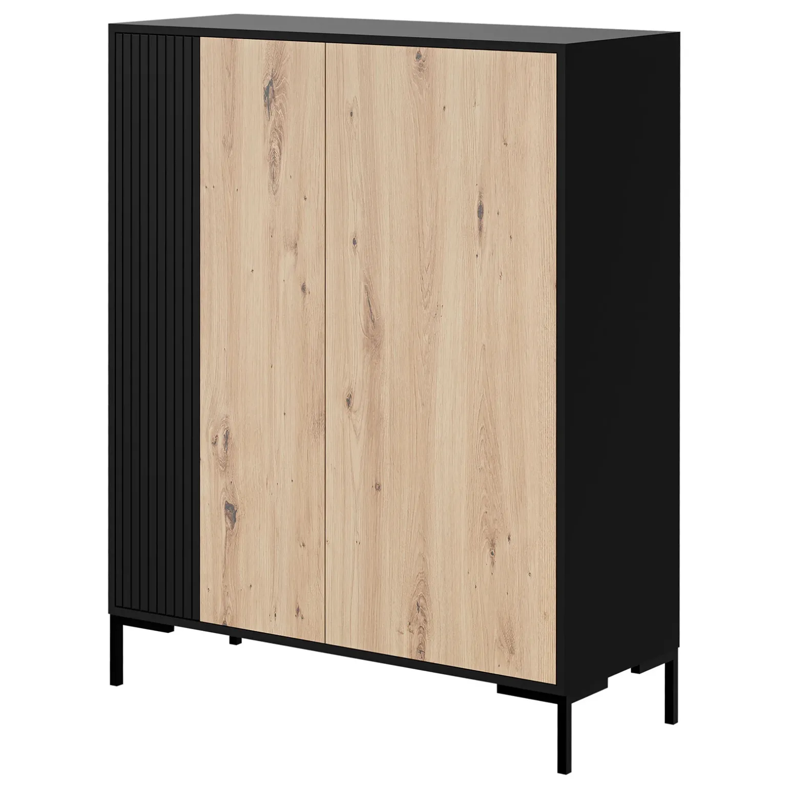 Set mobili soggiorno completo rovere nero Duble