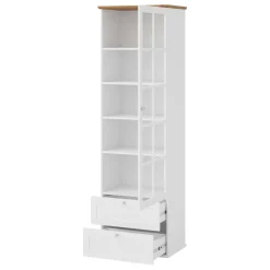 Set mobili soggiorno completo moderno bianco rovere Relaxio