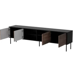 Set mobili soggiorno completo moderno noce nero Wild