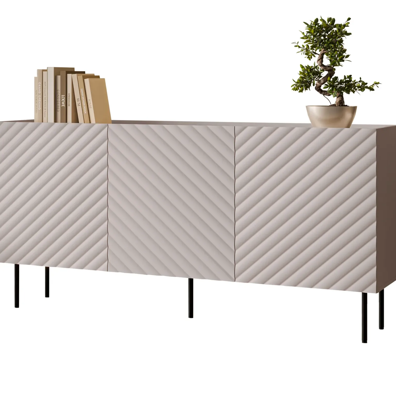 Set mobili soggiorno completo beige Daniele
