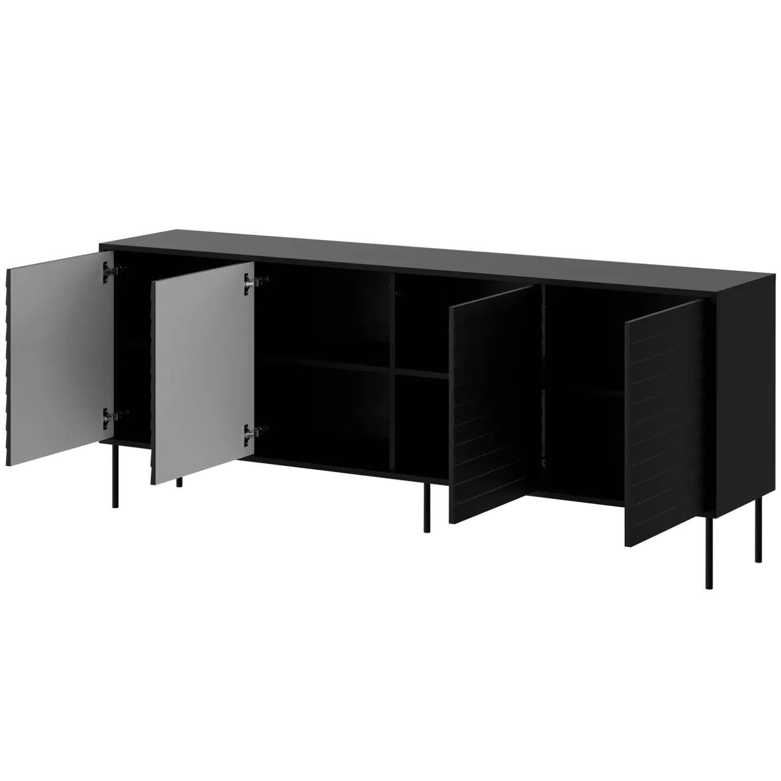 Set mobili soggiorno completo moderno nero Wild 2