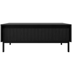 Set mobili soggiorno completo design cannettato nero Strike 2