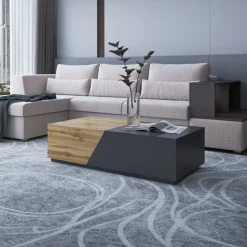Set mobili soggiorno completo rovere antracite Modesta