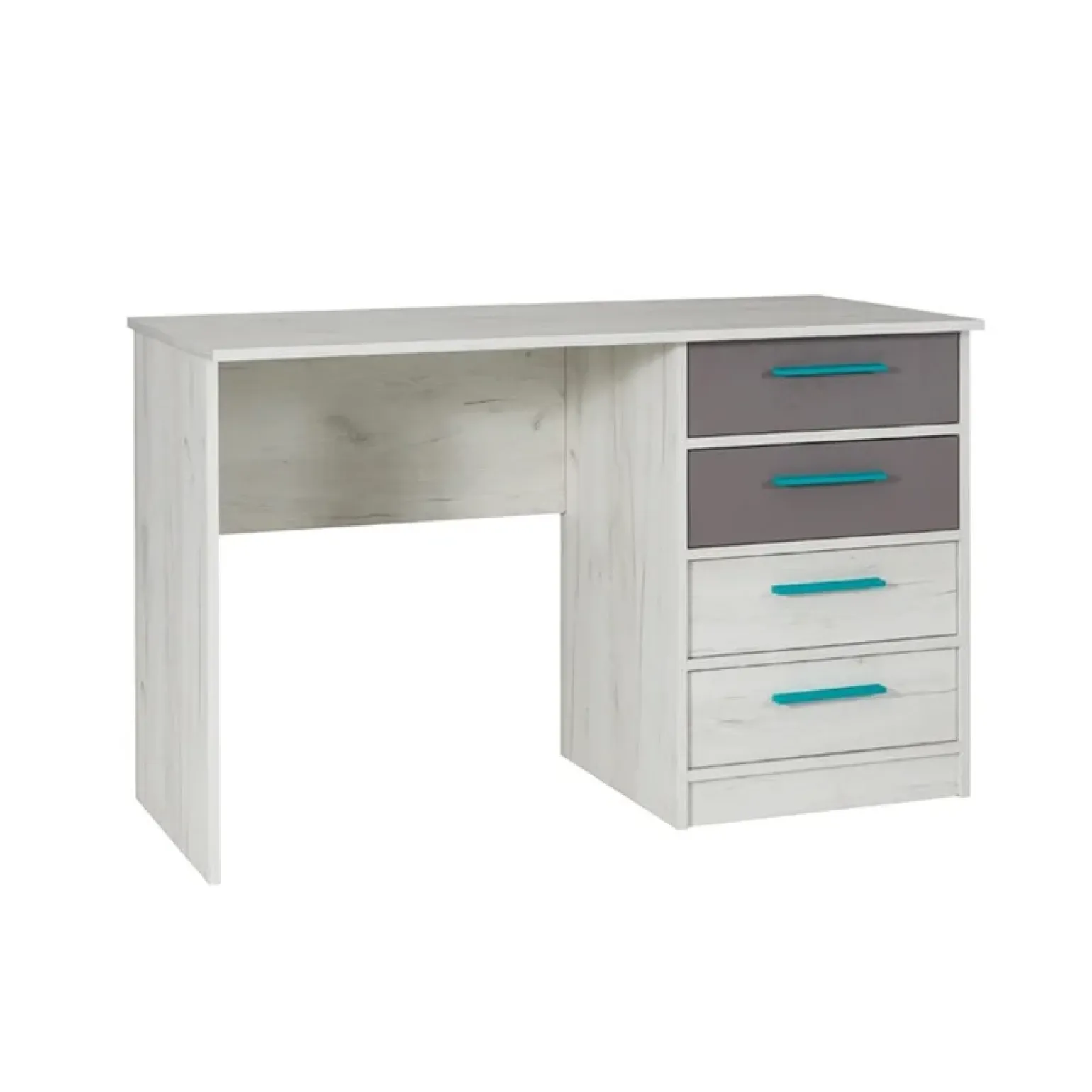 Set scrivania+armadio+colonna grigio bianco pino grigio blu Maya Gihome®