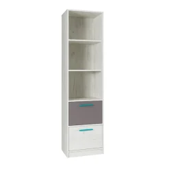 Set scrivania+armadio+colonna grigio bianco pino grigio blu Maya Gihome®