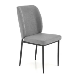 Set tavolo 110/170cm + 4 sedie imbottite grigio nero Albani