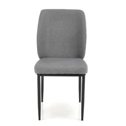 Set tavolo 110/170cm + 4 sedie imbottite grigio nero Albani