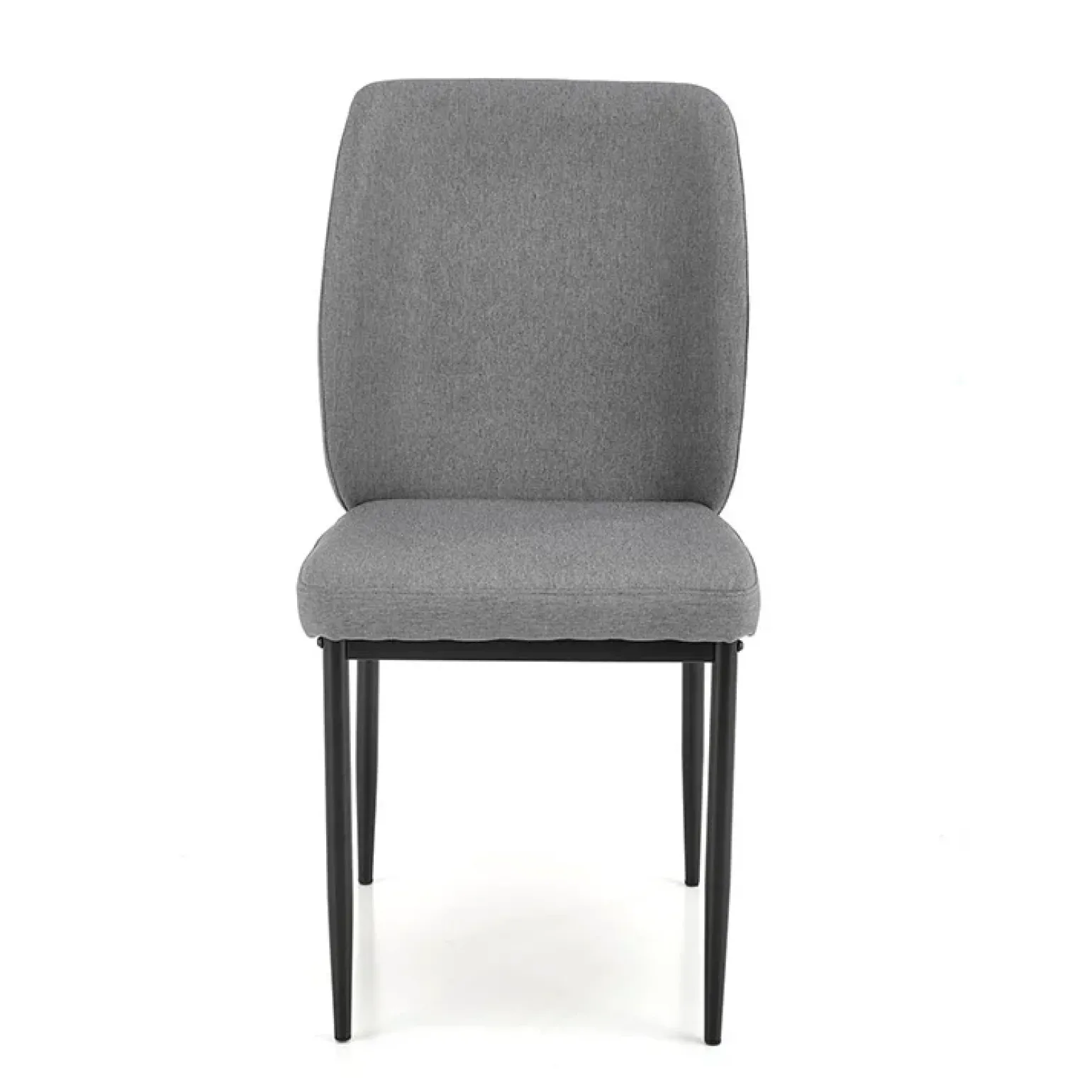 Set tavolo 110/170cm + 4 sedie imbottite grigio nero Albani