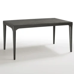 Set tavolo da giardino esterno dehors 150x90 cm antracite + 4 sedie verde Coral
