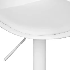 Sgabello bar design regolabile 82/103cm bianco Perry