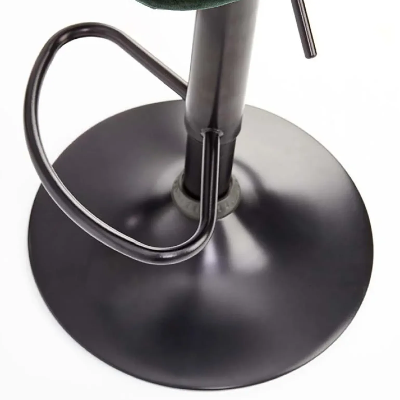 Sgabello imbottito regolabile in velluto verde nero Fost