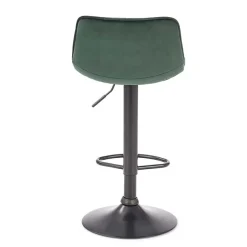 Sgabello imbottito regolabile in velluto verde nero Fost