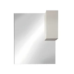 Specchiera bagno con led e pensile 100x110cm bianco lucido Minister