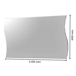 Specchiera 110x60cm bianco lucido Sea Gihome®