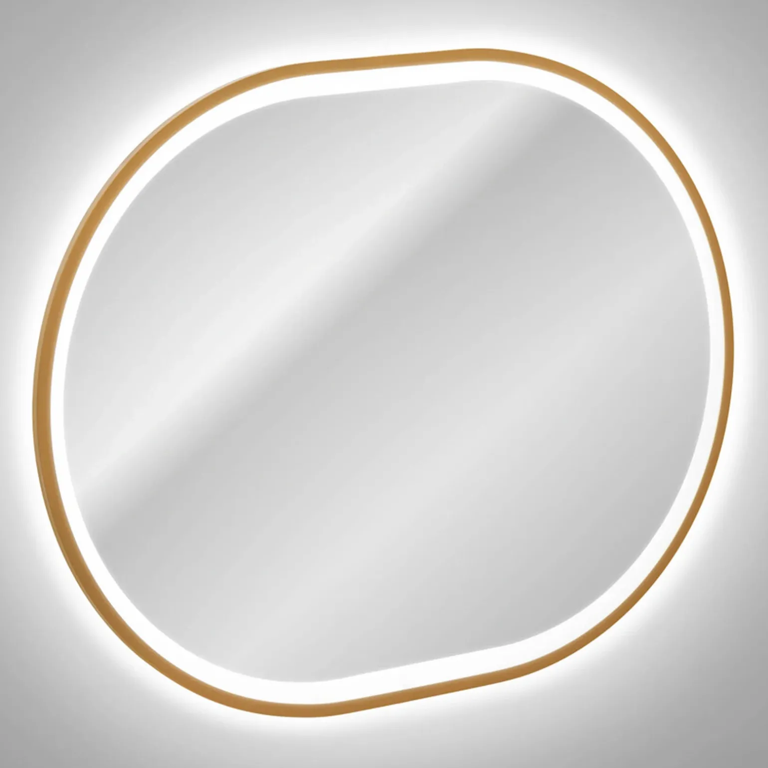 Specchio da parete con led 70x90cm dorato Glossy 3
