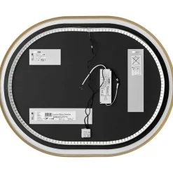 Specchio da parete con led 70x90cm dorato Glossy 3