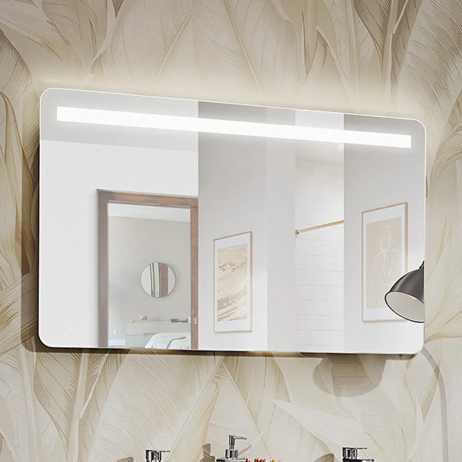 Specchio da parete con led 120x70cm Spot
