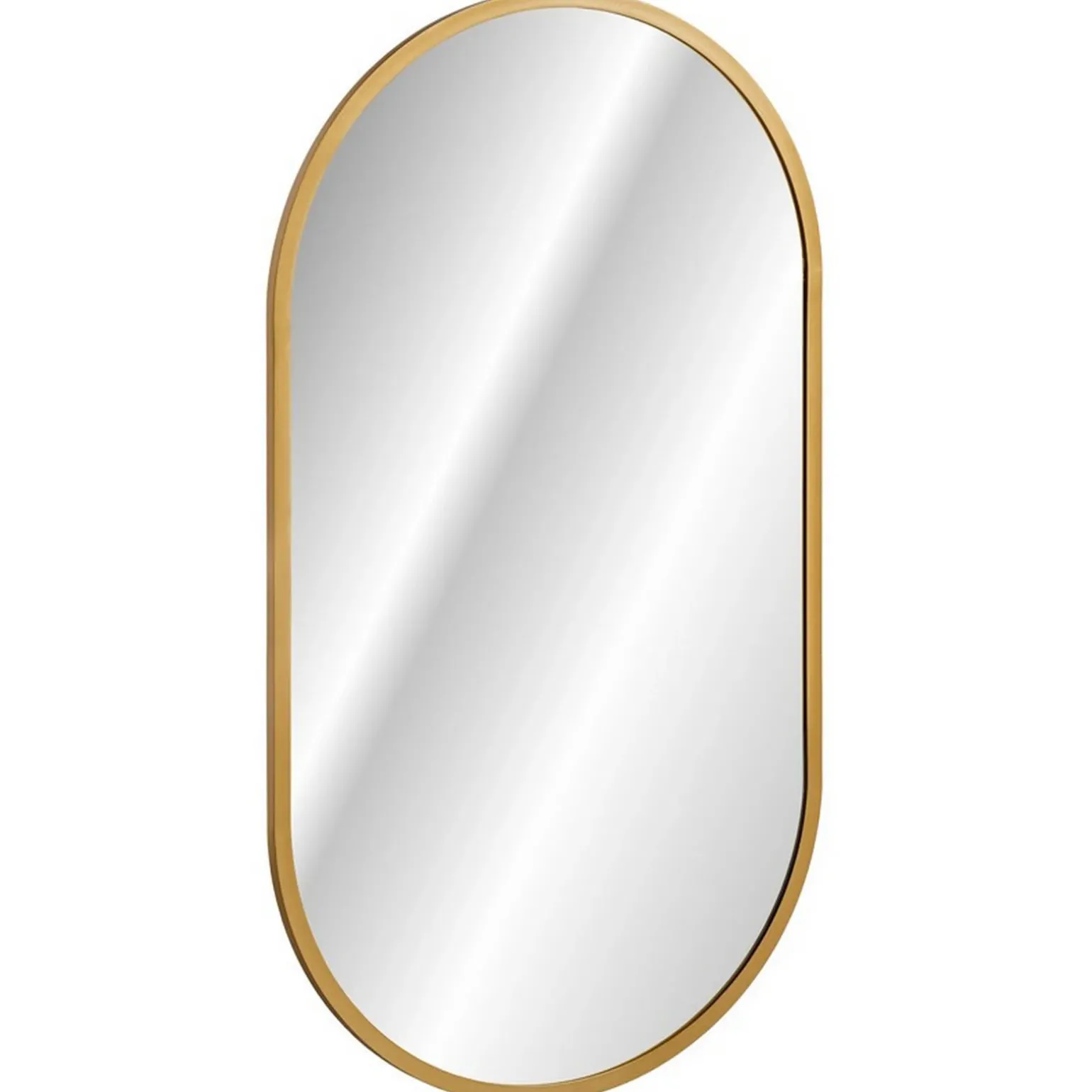 Specchio da parete retroilluminato 50x90cm dorato Glossy