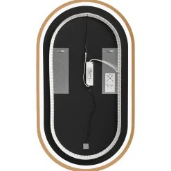 Specchio da parete retroilluminato 50x90cm dorato Glossy