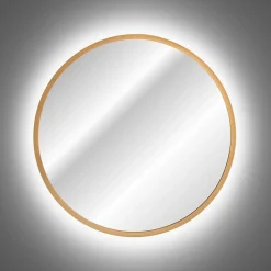 Specchio da parete retroilluminato 80x80cm dorato Goldy