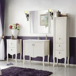 Specchio da parete 80x80cm bianco Brigit