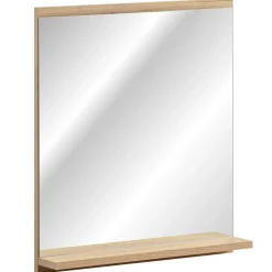 Specchio da parete 50x57cm con mensola rovere Bully