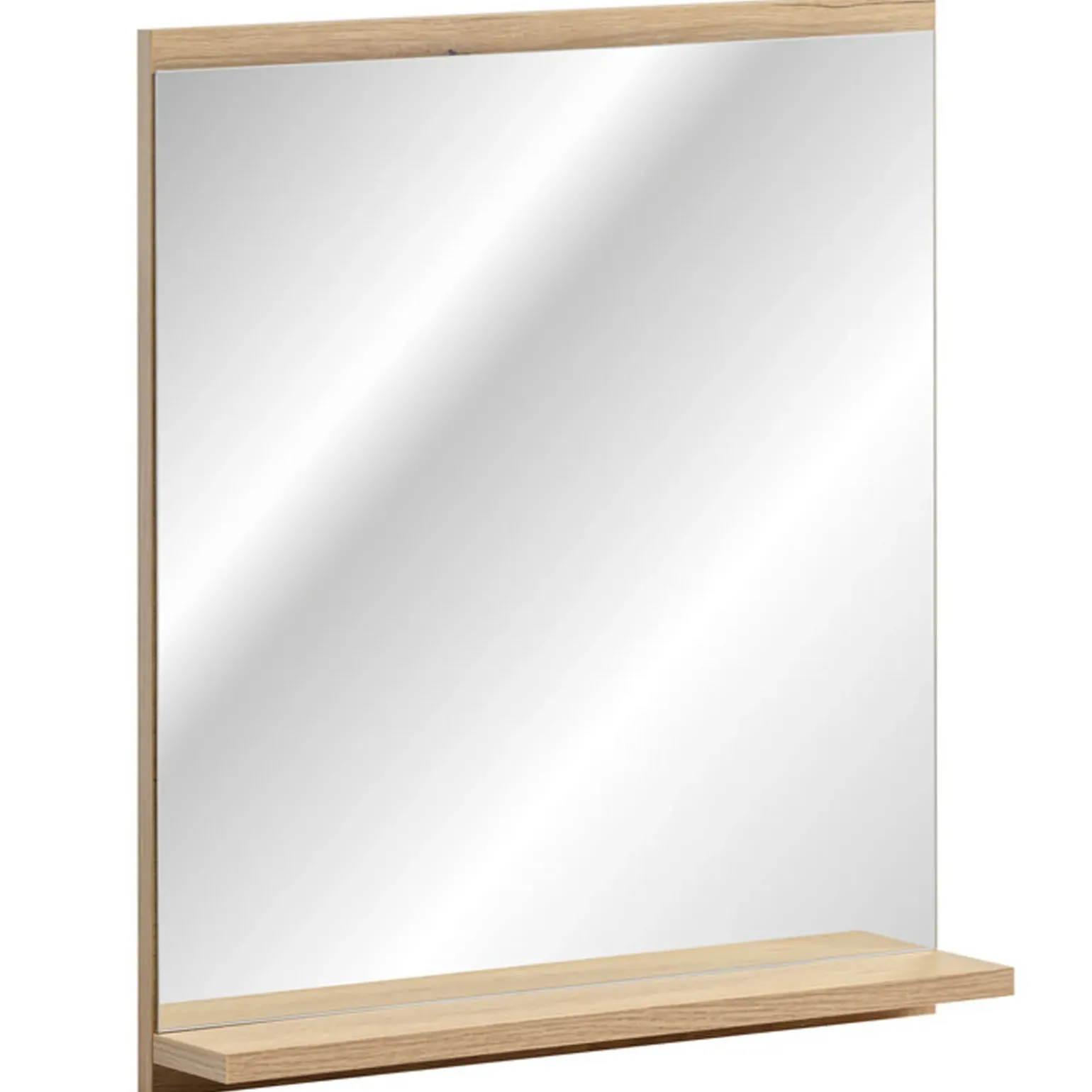 Specchio da parete 50x57cm con mensola rovere Bully