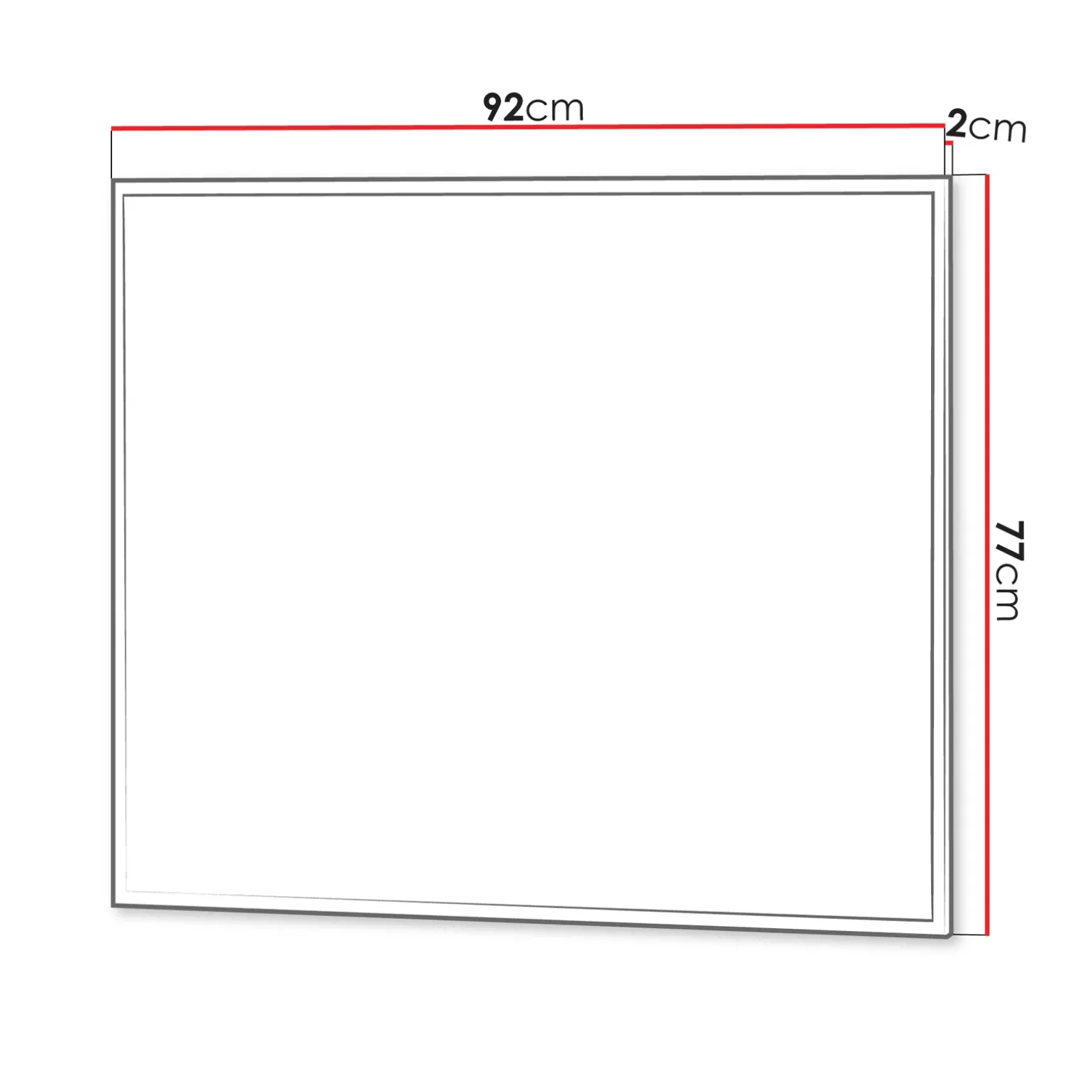 Specchio ingresso da parete 92x77cm bianco Accent