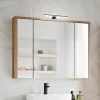 Specchio mobile contenitore 100x75cm 3 ante rovere Stony