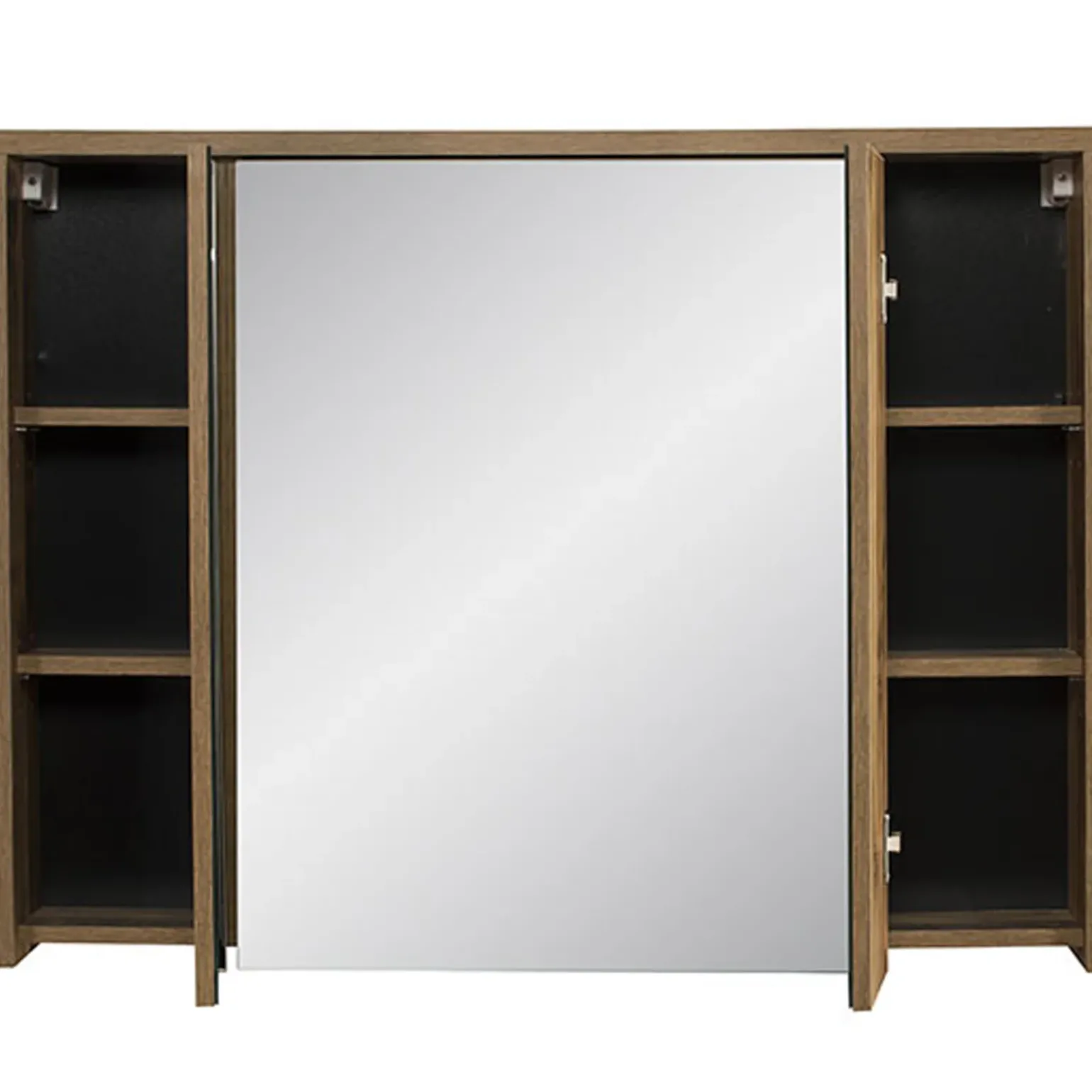 Specchio mobile contenitore 100x75cm 3 ante rovere Stony